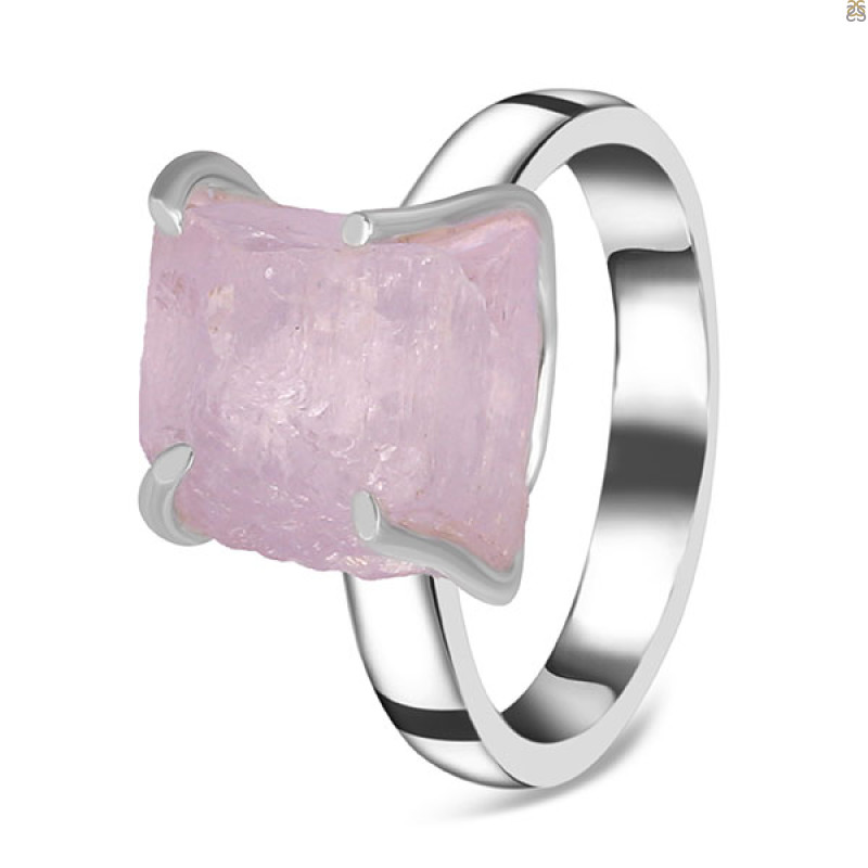 Kunzite Rough Ring-R-Size-8 KNZ-2-14