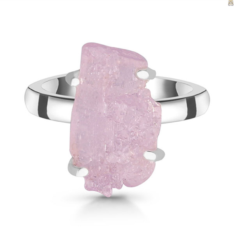 Kunzite Rough Ring-R-Size-8 KNZ-2-144