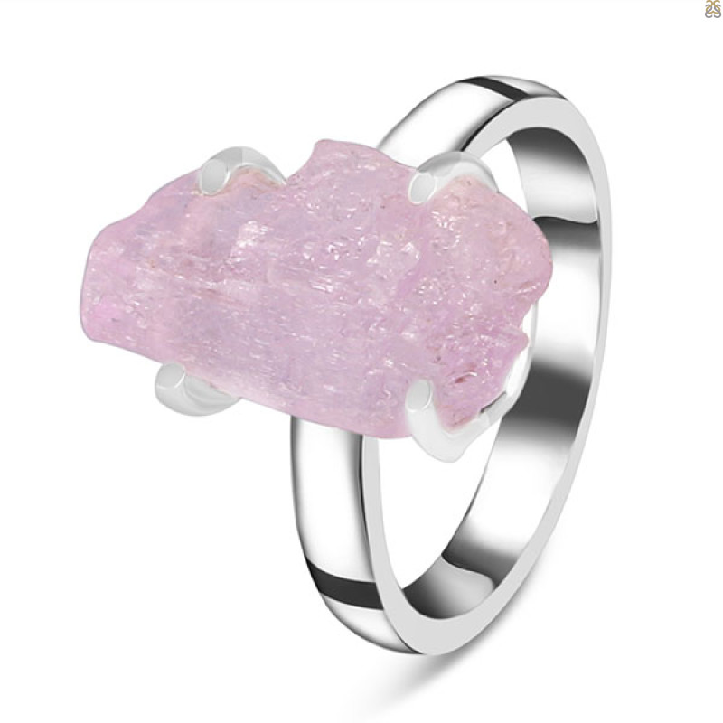 Kunzite Rough Ring-R-Size-8 KNZ-2-144