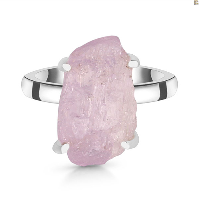 Kunzite Rough Ring-R-Size-8 KNZ-2-149