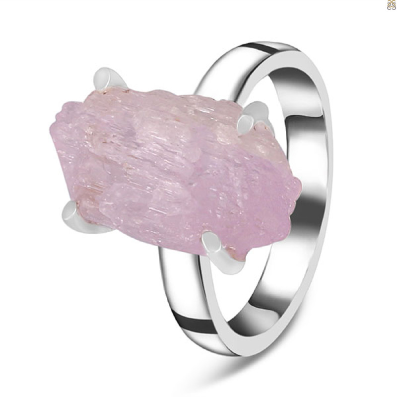 Kunzite Rough Ring-R-Size-8 KNZ-2-149