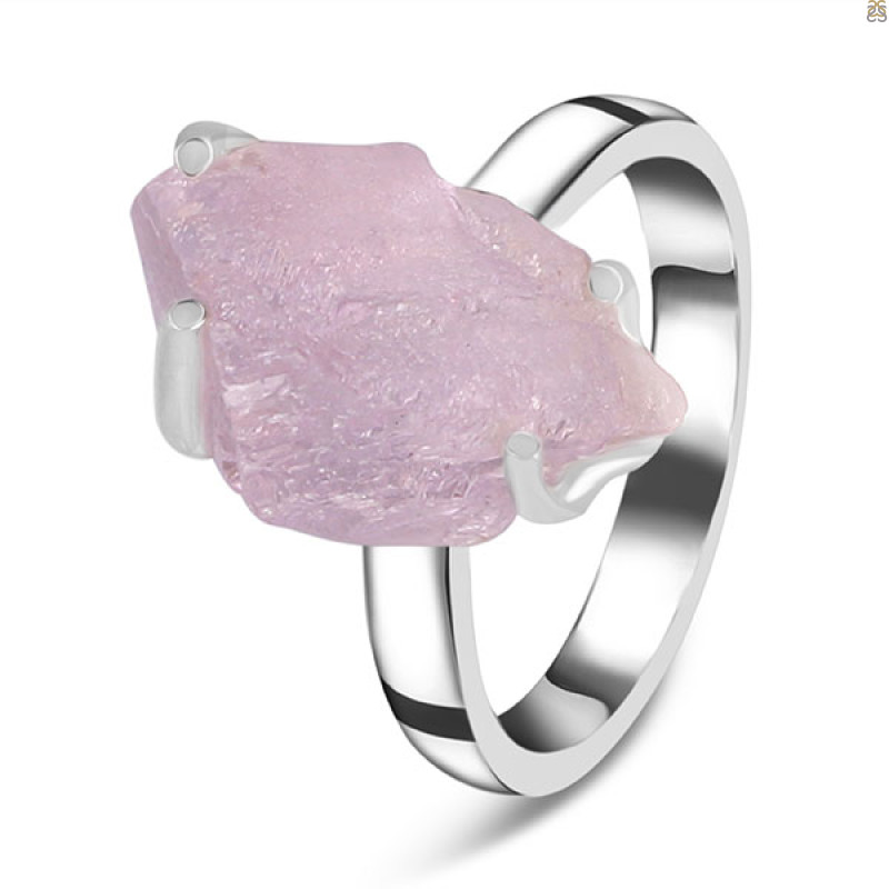 Kunzite Rough Ring-R-Size-8 KNZ-2-150