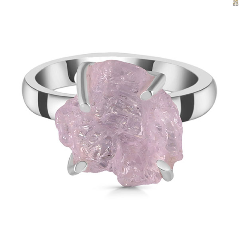 Kunzite Rough Ring-R-Size-6 KNZ-2-154