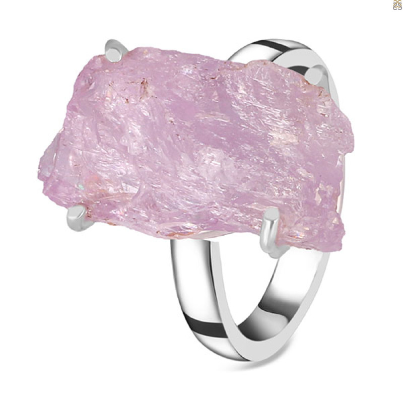 Kunzite Rough Ring-R-Size-10 KNZ-2-161