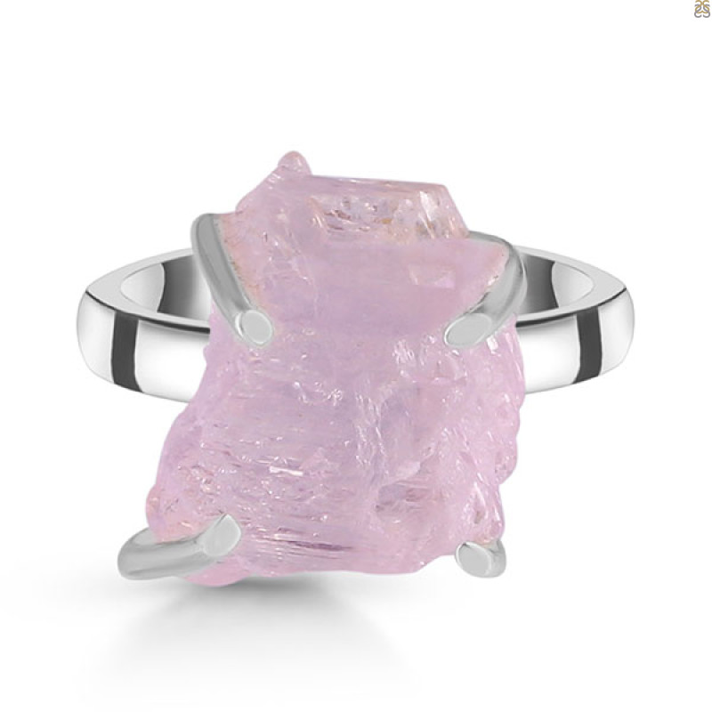 Kunzite Rough Ring-R-Size-5 KNZ-2-167