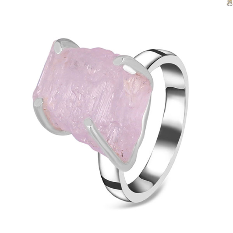 Kunzite Rough Ring-R-Size-5 KNZ-2-167
