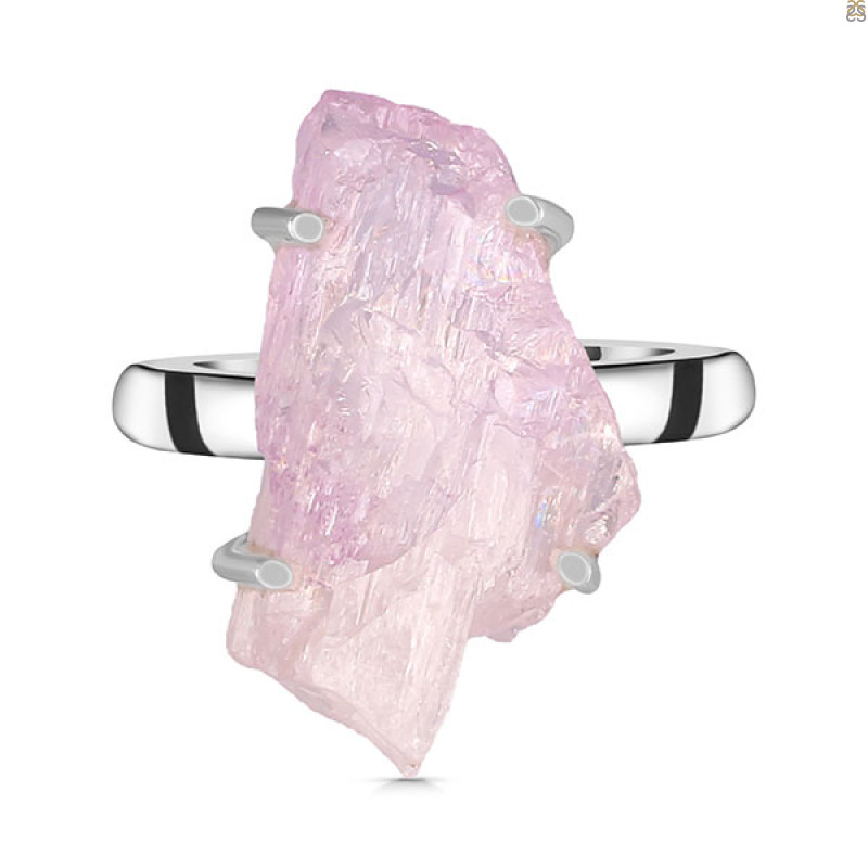 Kunzite Rough Ring-R-Size-10 KNZ-2-18