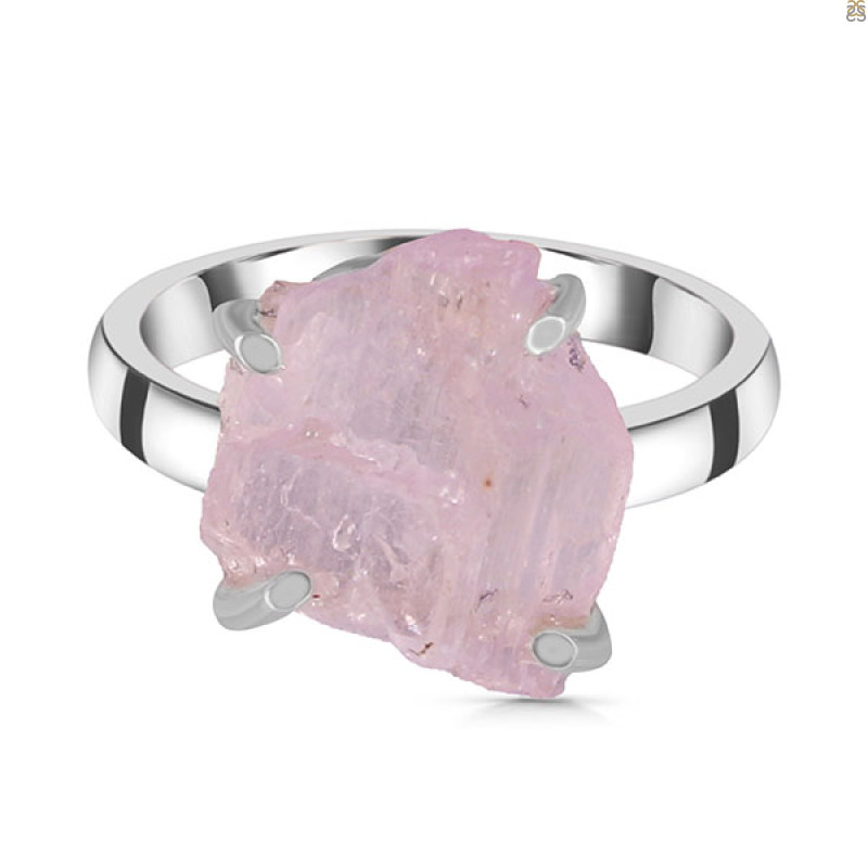 Kunzite Rough Ring-R-Size-7 KNZ-2-20