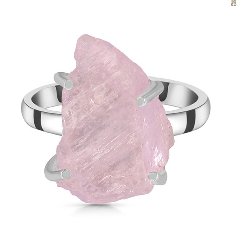 Kunzite Rough Ring-R-Size-8 KNZ-2-23