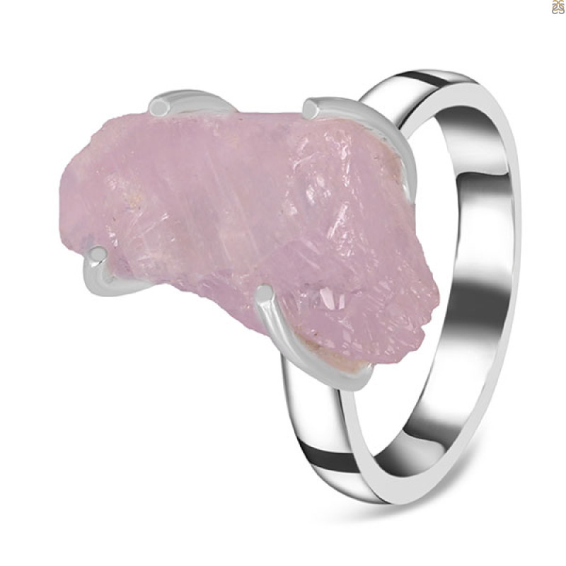 Kunzite Rough Ring-R-Size-8 KNZ-2-23
