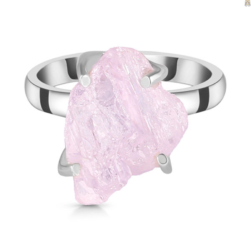 Kunzite Rough Ring-R-Size-7 KNZ-2-33