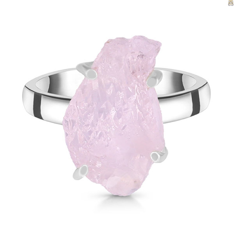 Kunzite Rough Ring-R-Size-8 KNZ-2-34