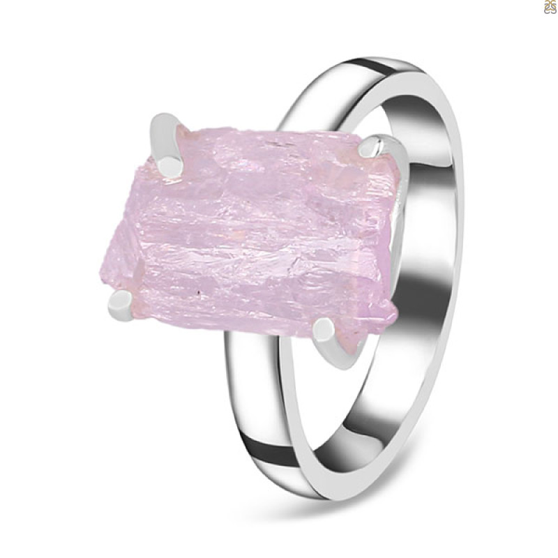 Kunzite Rough Ring-R-Size-8 KNZ-2-38