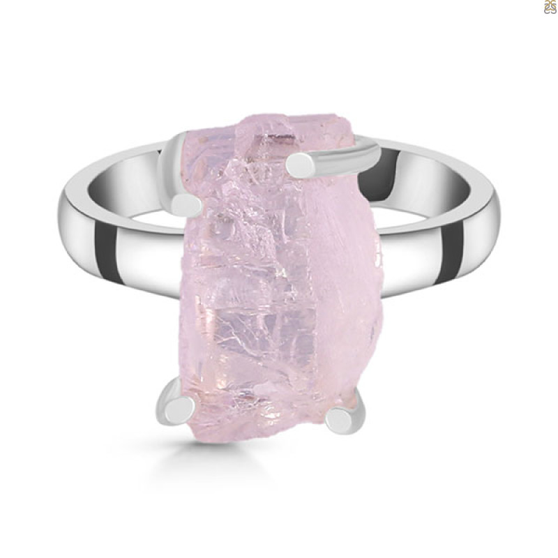 Kunzite Rough Ring-R-Size-6 KNZ-2-45