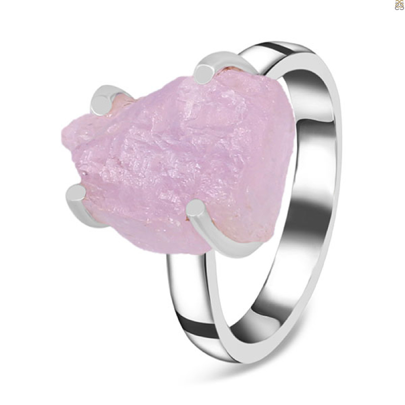 Kunzite Rough Ring-R-Size-5 KNZ-2-47