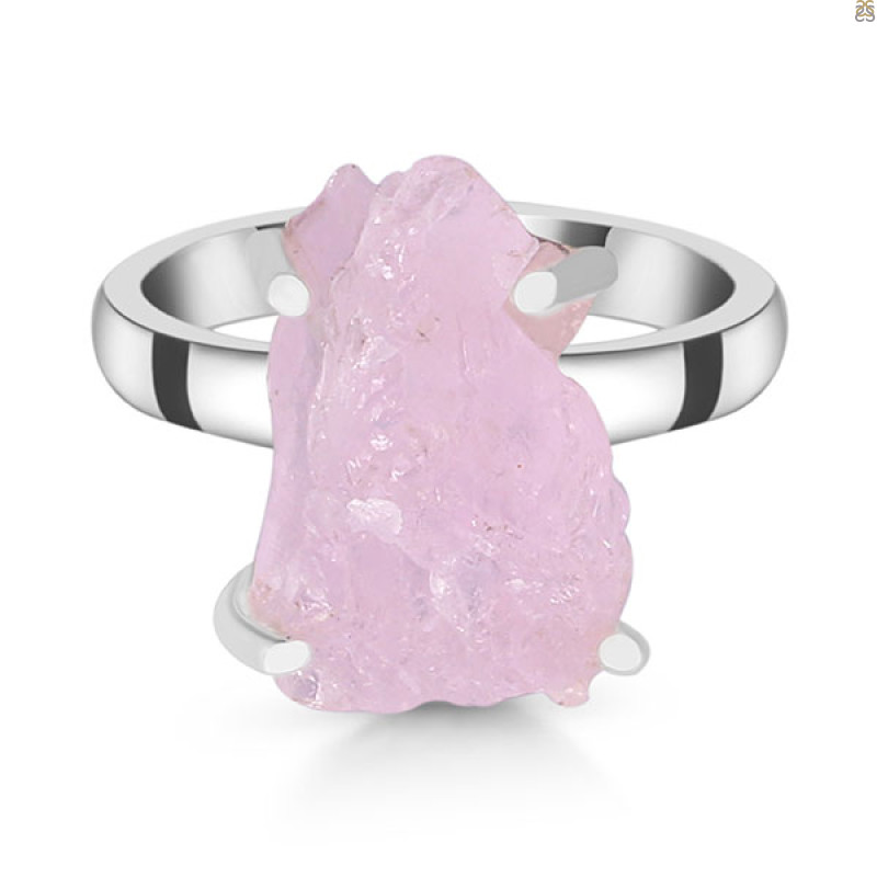 Kunzite Rough Ring-R-Size-5 KNZ-2-51