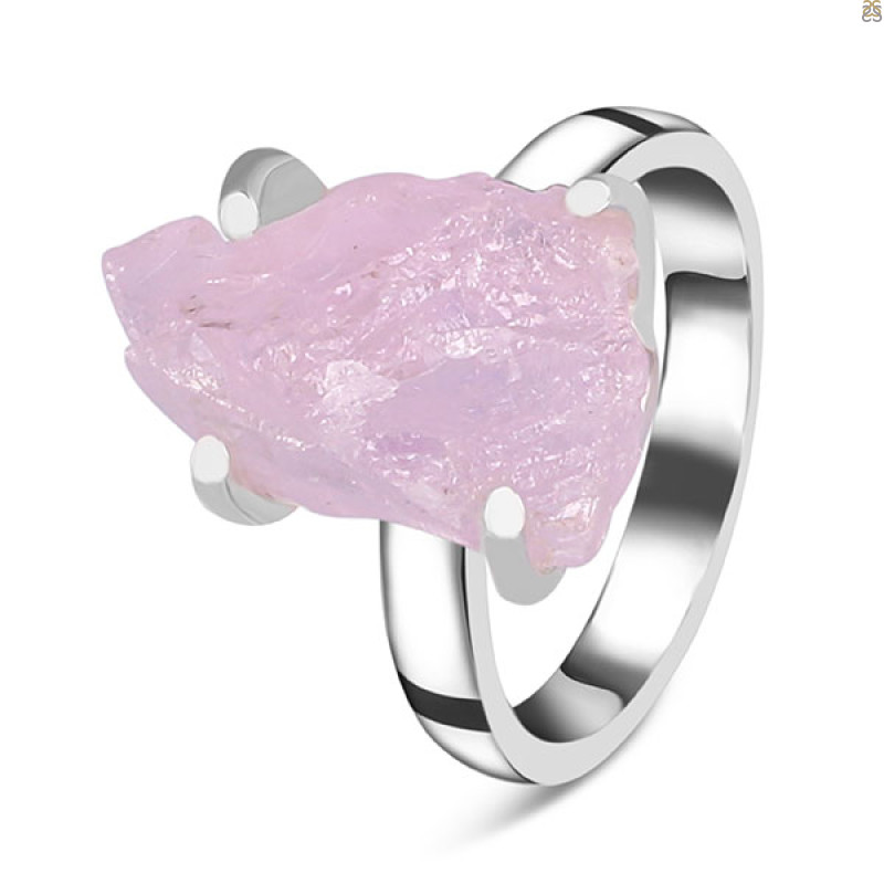 Kunzite Rough Ring-R-Size-5 KNZ-2-51