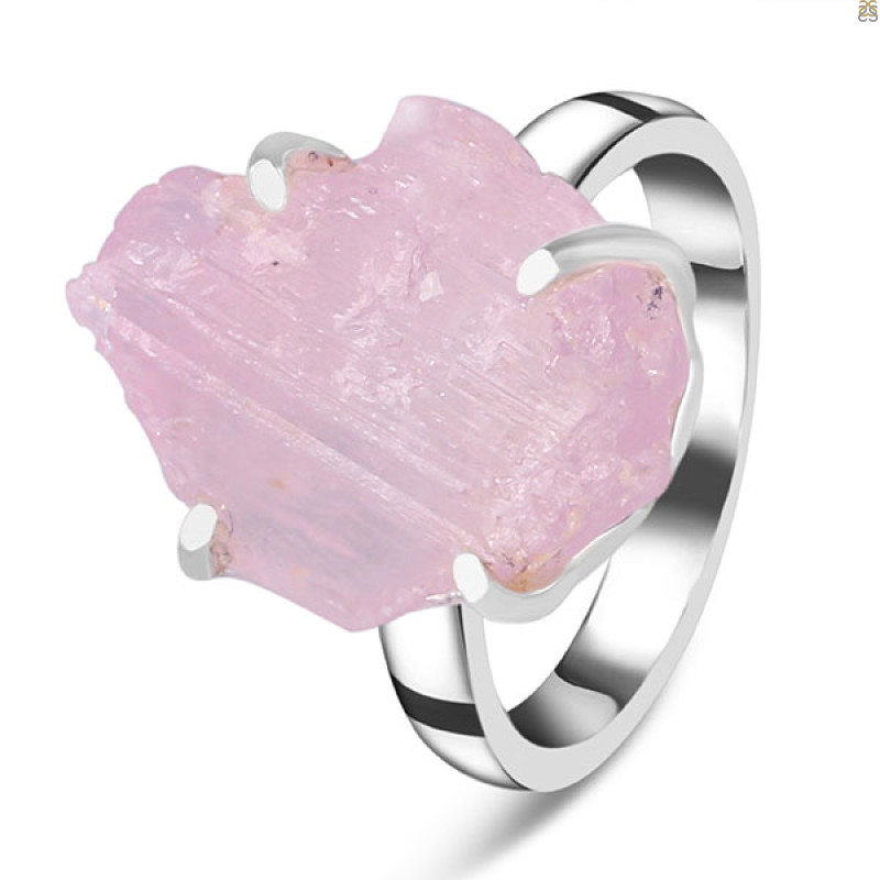 Kunzite Rough Ring-R-Size-9 KNZ-2-53