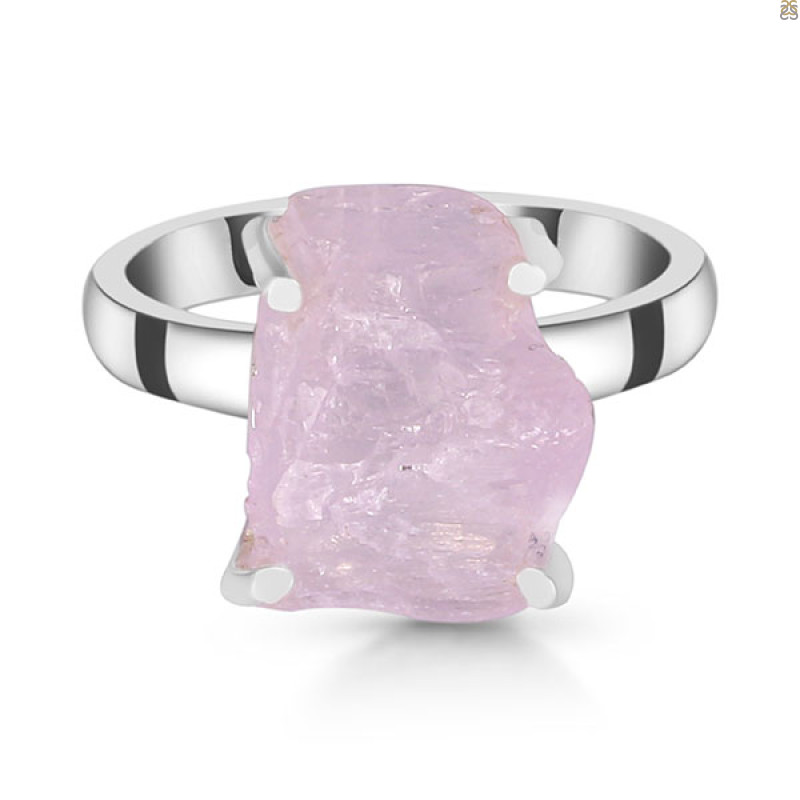 Kunzite Rough Ring-R-Size-7 KNZ-2-55