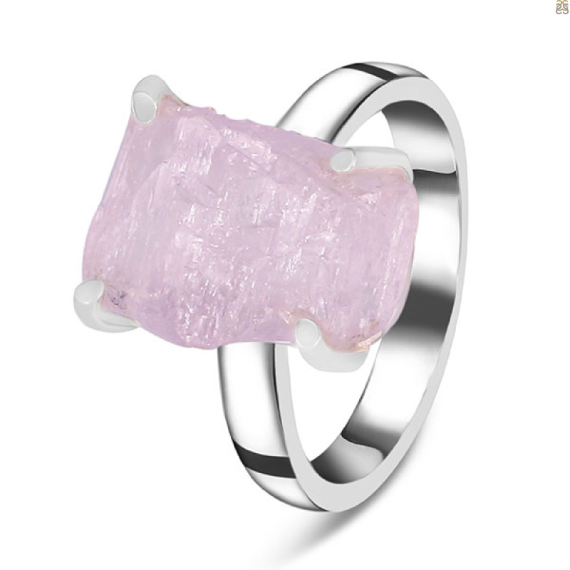 Kunzite Rough Ring-R-Size-7 KNZ-2-55