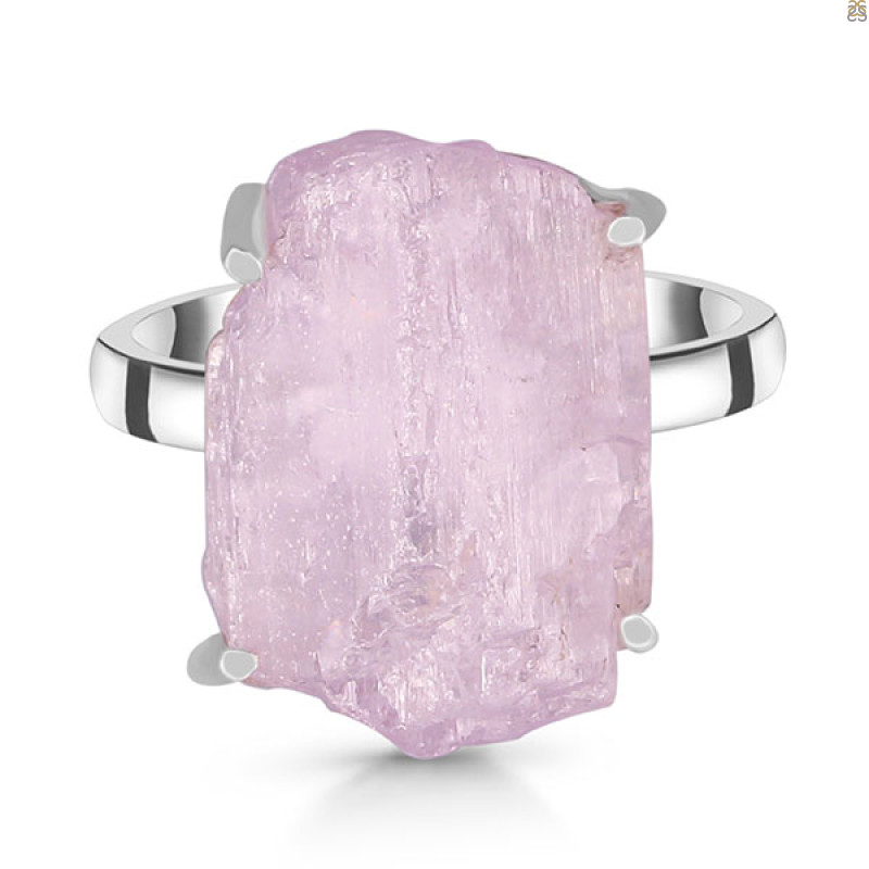 Kunzite Rough Ring-R-Size-10 KNZ-2-57