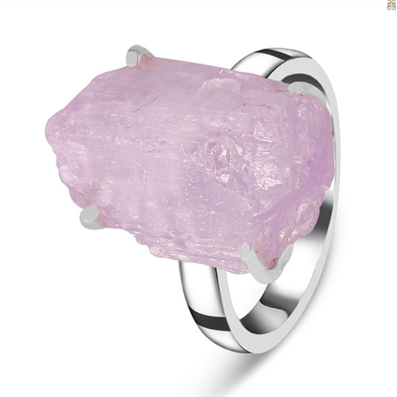 Kunzite Rough Ring-R-Size-10 KNZ-2-57