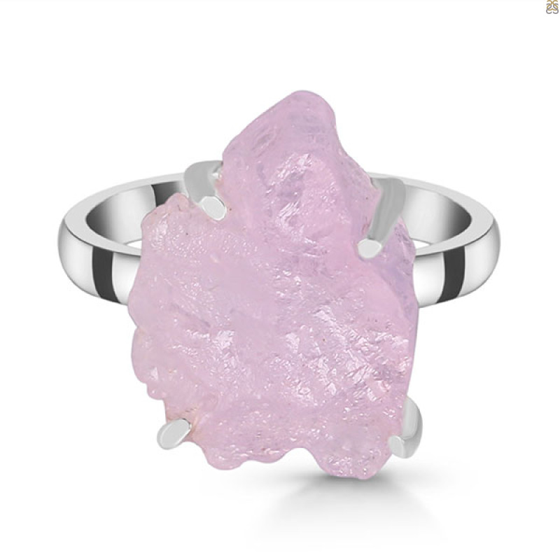 Kunzite Rough Ring-R-Size-8 KNZ-2-58