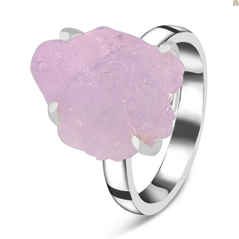 Kunzite Rough Ring-R-Size-8 KNZ-2-58