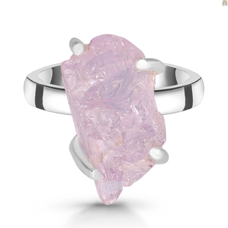 Kunzite Rough Ring-R-Size-6 KNZ-2-68
