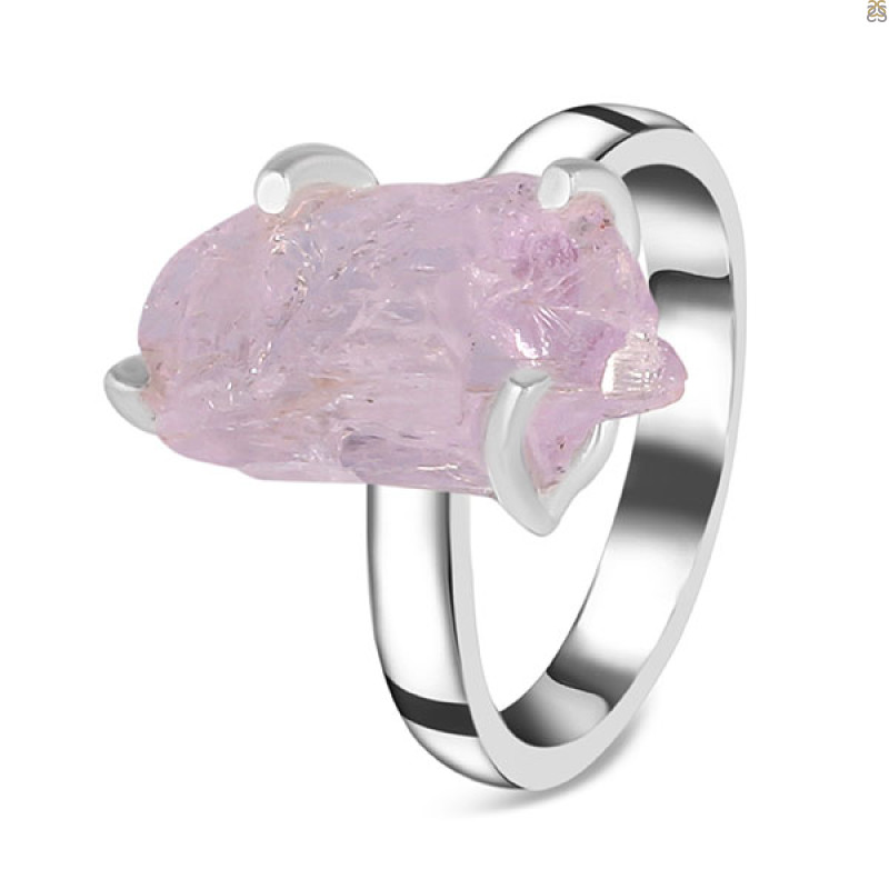 Kunzite Rough Ring-R-Size-6 KNZ-2-68
