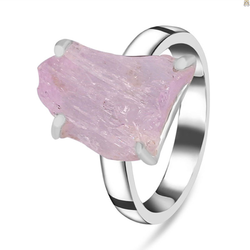 Kunzite Rough Ring-R-Size-8 KNZ-2-7