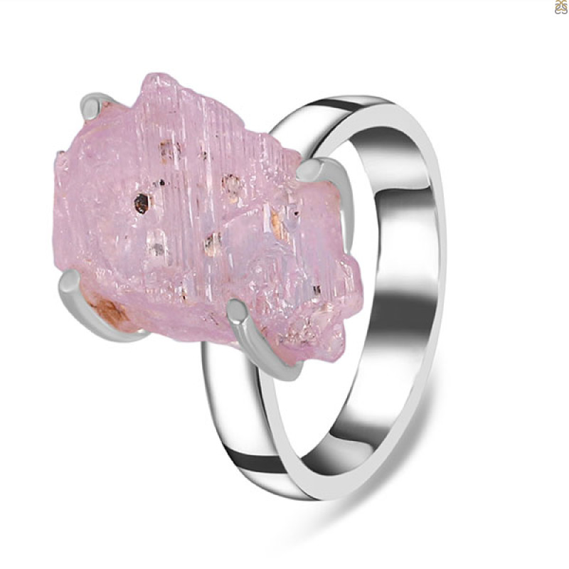 Kunzite Rough Ring-R-Size-7 KNZ-2-77