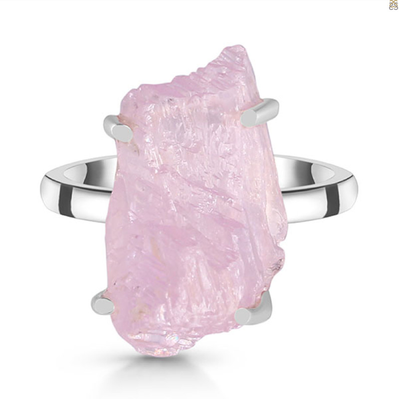Kunzite Rough Ring-R-Size-8 KNZ-2-78