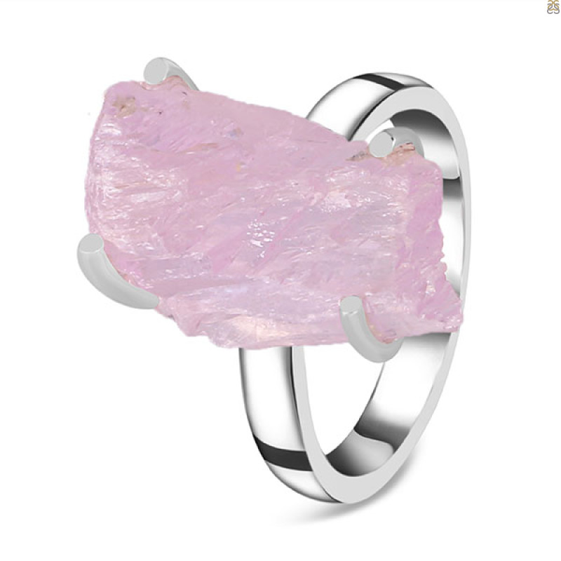 Kunzite Rough Ring-R-Size-8 KNZ-2-78