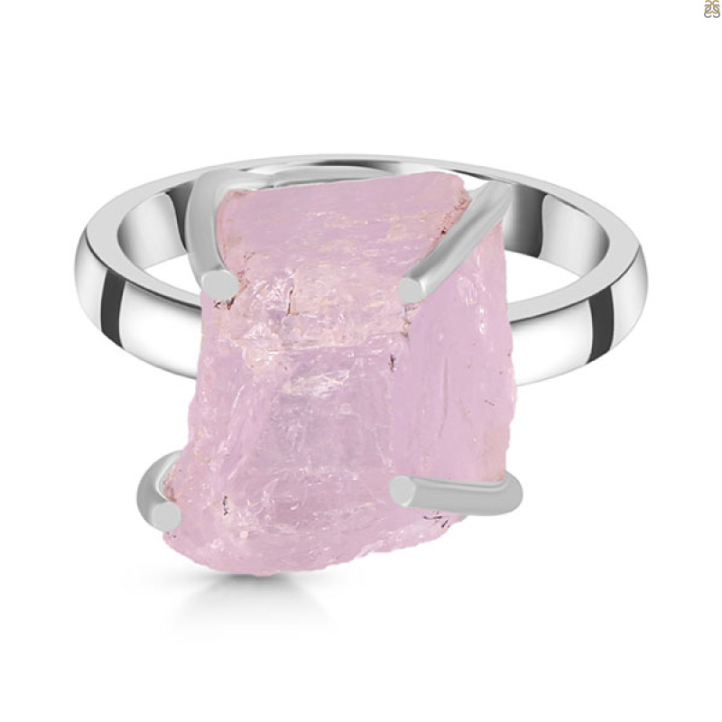 Kunzite Rough Ring-R-Size-7 KNZ-2-82