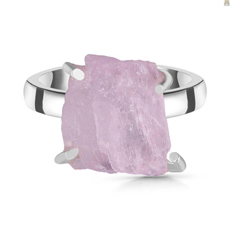 Kunzite Rough Ring-R-Size-8 KNZ-2-85