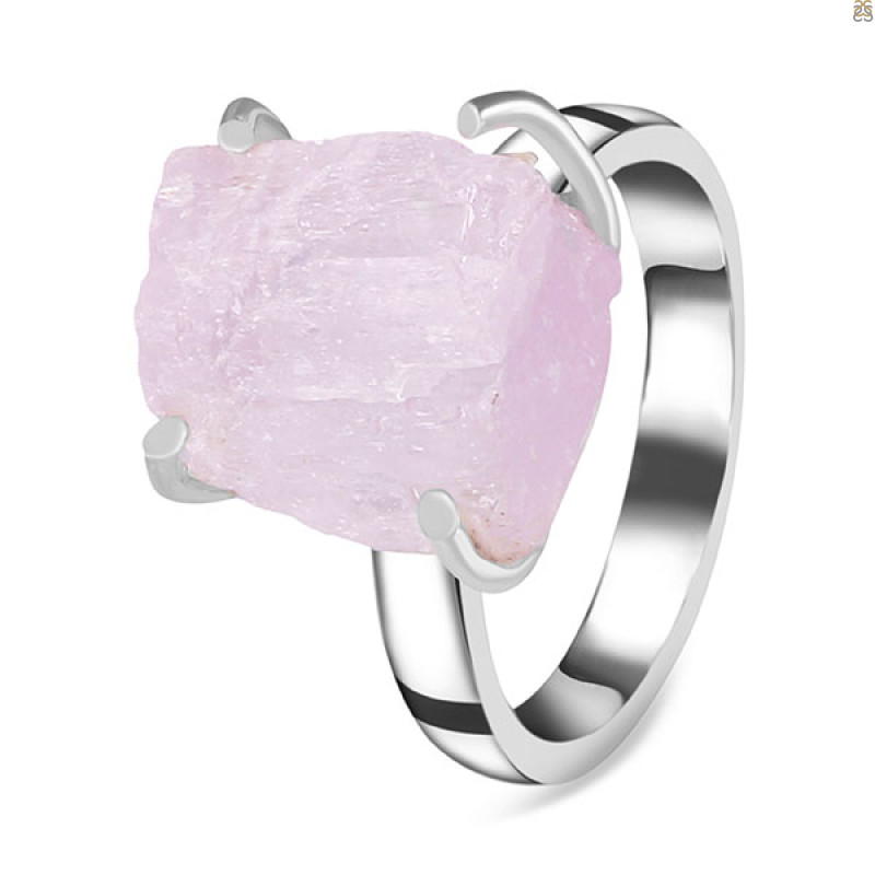 Kunzite Rough Ring-R-Size-8 KNZ-2-85
