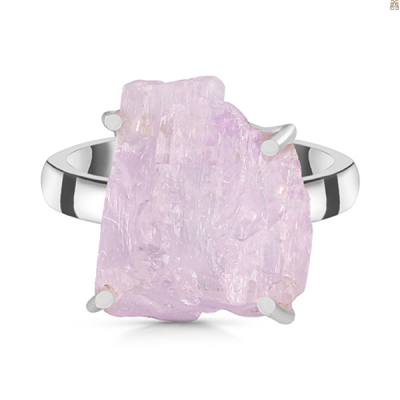 Kunzite Rough Ring-R-Size-9 KNZ-2-88