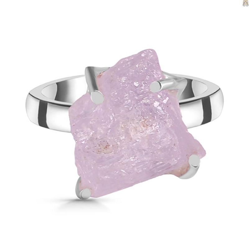 Kunzite Rough Ring-R-Size-8 KNZ-2-89