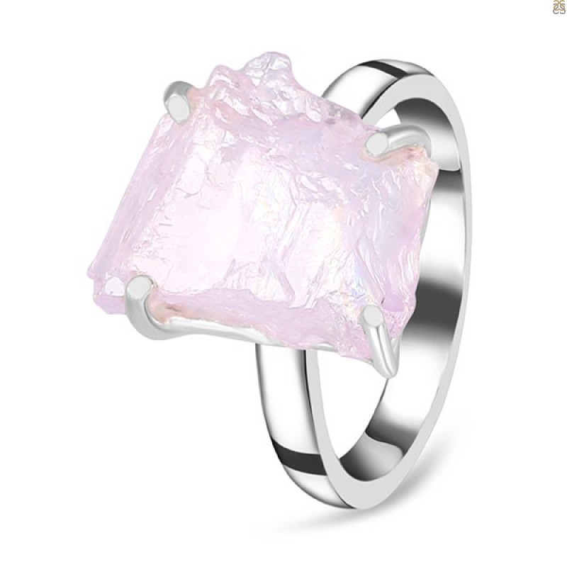 Kunzite Rough Ring-R-Size-8 KNZ-2-95