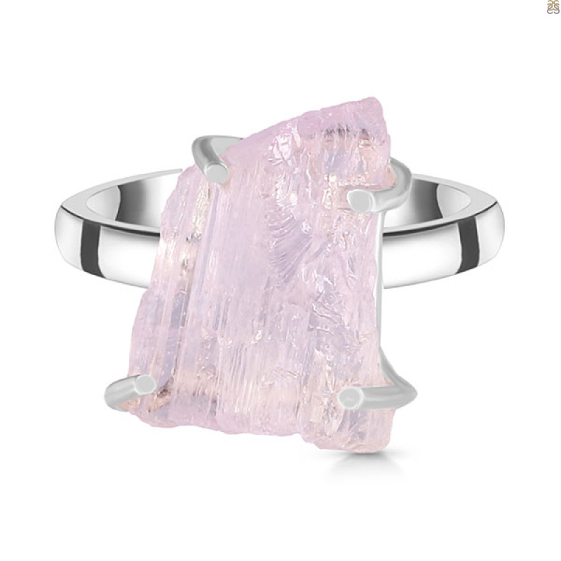 Kunzite Rough Ring-R-Size-10 KNZ-2-96
