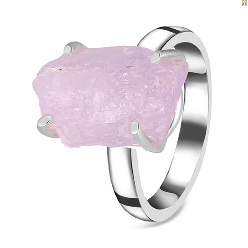 Kunzite Rough Ring-R-Size-8 KNZ-2-97