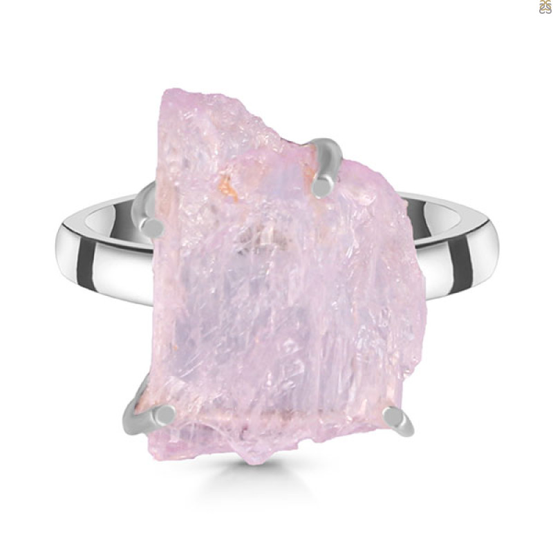 Kunzite Rough Ring-R-Size-10 KNZ-2-99