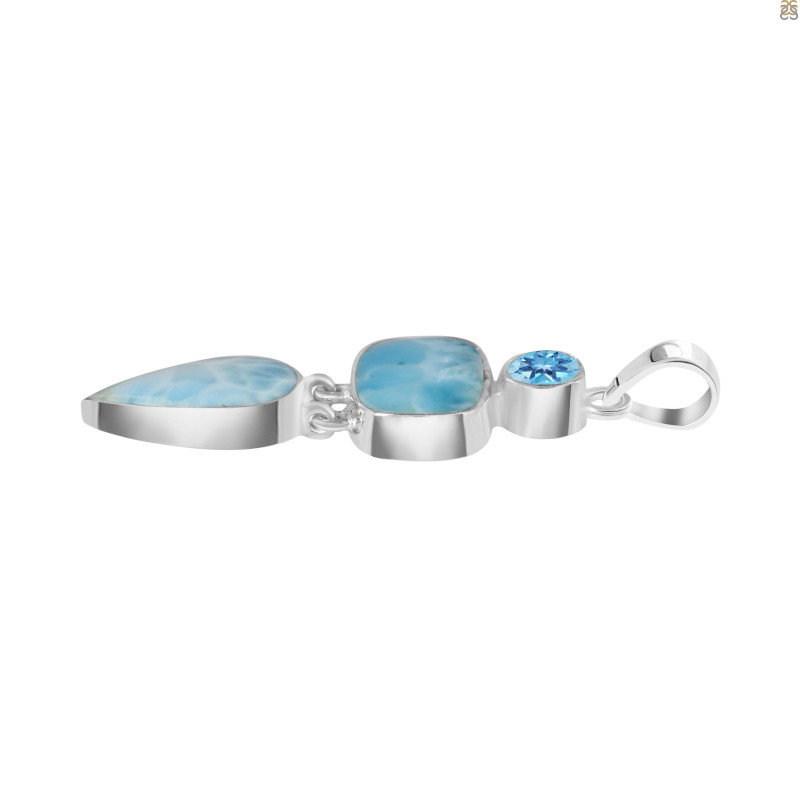 Larimar/Blue Topaz Pendant-2SP LAR-1-1753