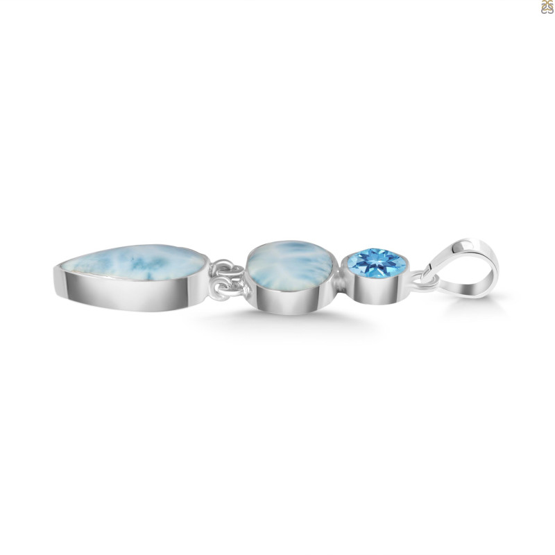 Larimar/Blue Topaz Pendant-2SP LAR-1-1754