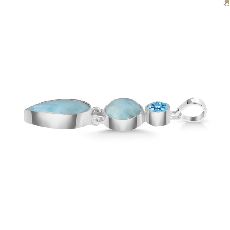 Larimar/Blue Topaz Pendant-2SP LAR-1-1757