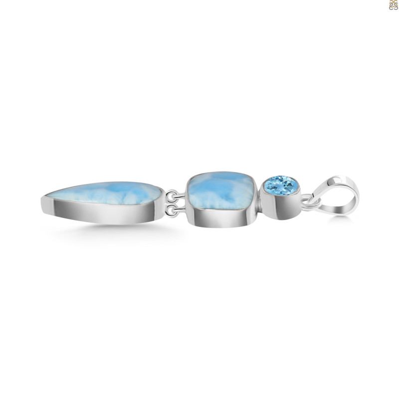 Larimar/Blue Topaz Pendant-2SP LAR-1-1760