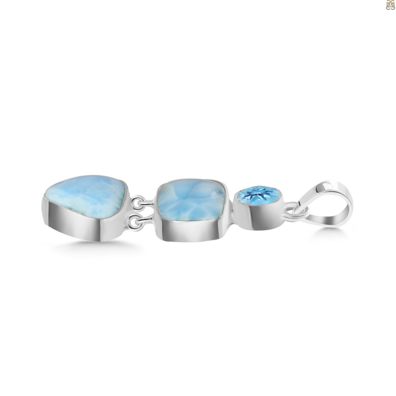 Larimar/Blue Topaz Pendant-2SP LAR-1-1761