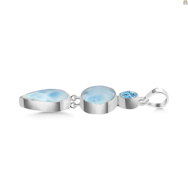 Larimar/Blue Topaz Pendant-2SP LAR-1-1763