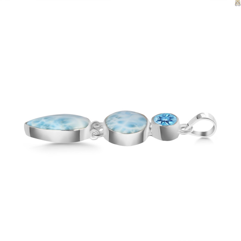 Larimar/Blue Topaz Pendant-2SP LAR-1-1764